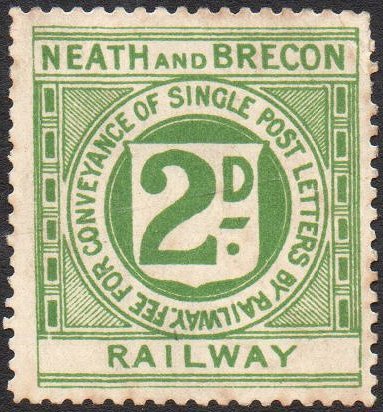 Railway Letter Stamps Neath and Brecon Railway First Issue 1891